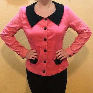 Vintage Betsey Johnson Pink Corduroy Blazer!